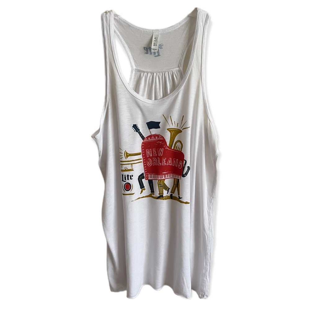 Unisex Miller Lite New Orleans Tank Top Sz L